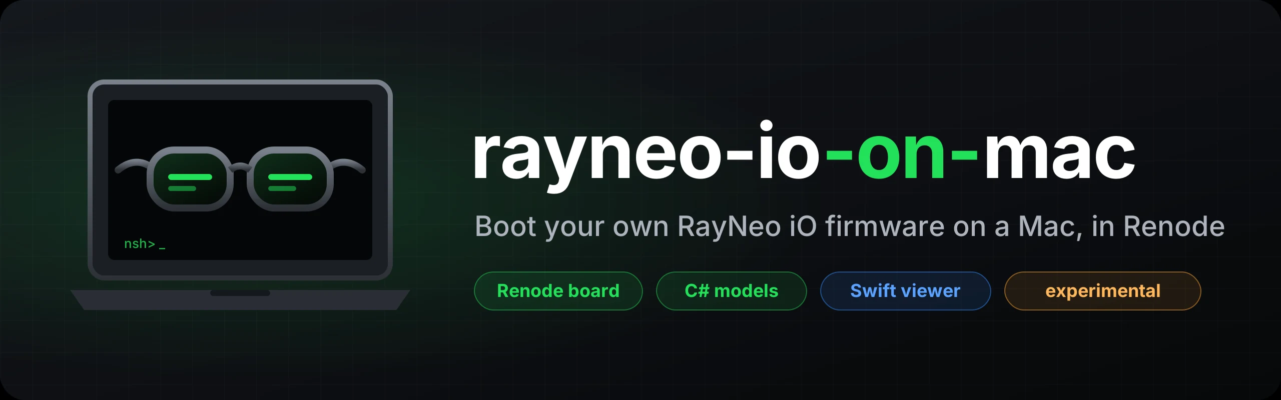 rayneo-io-on-mac: boot your own RayNeo iO firmware on a Mac, in Renode